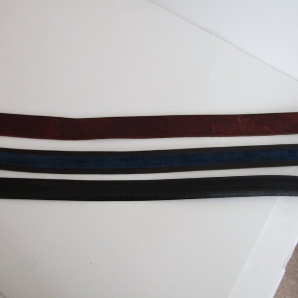 Lot of 3 Mens designer belts;  Neiman Marcus, Perry Ellis, Robert Graham, GUC